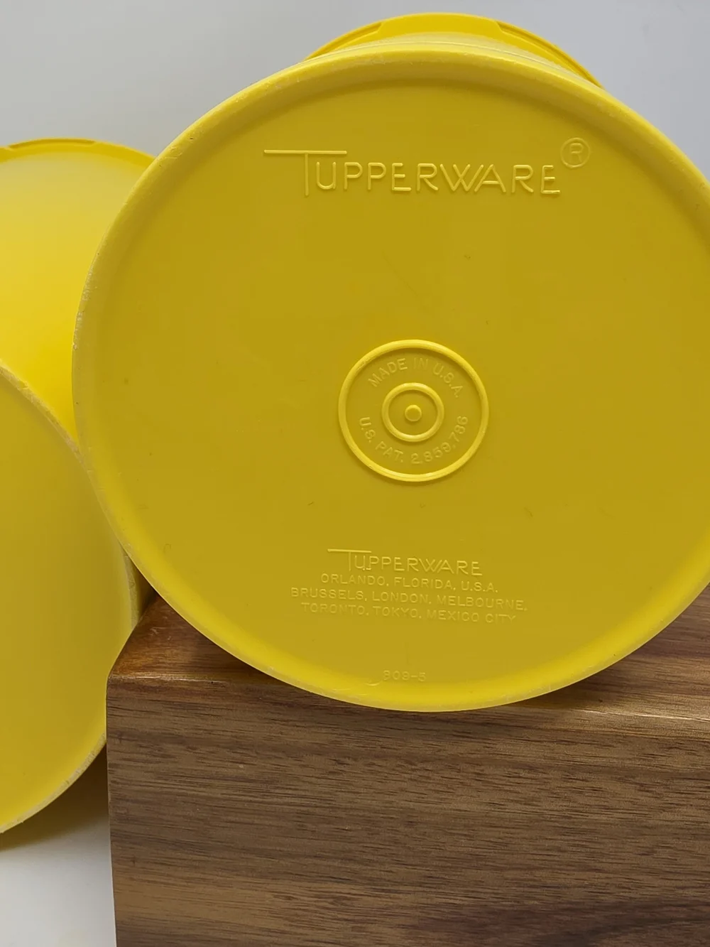 Tupperware Yellow Storage Canisters Set of 2